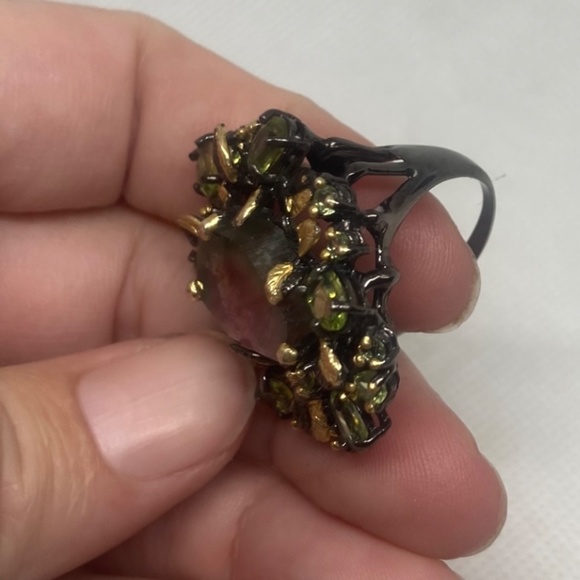 Watermelon Tourmaline Ring, Size 9 - Picture 5 of 12